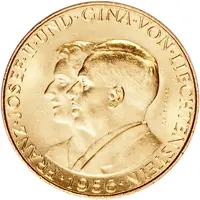 25 Franken - Franz Josef II Franz Josef II and Princess Gina