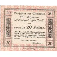 20 Heller St. Thomas bei Waizenkirchen