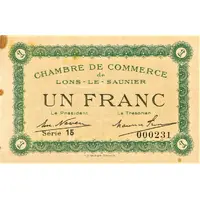 1 Franc - Chambre de Commerce de Lons-le-Saunier 39