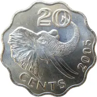 20 Cents - Mswati III 2nd portrait