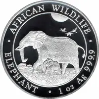 100 Shillings Elephant, Silver