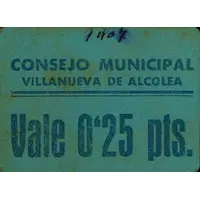 0.25 Pesetas Villanueva de Alcolea