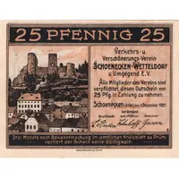 25 Pfennig Verkehrs- und Verschönerungs-Verein Schoenecken-Wetteldorf und Umgegend
