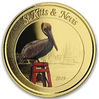 10 Dollars - Elizabeth II Brown Pelican, Colourised