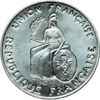 2 Francs Essai aluminium, raised rim