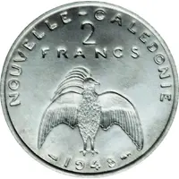 2 Francs Essai aluminium, raised rim