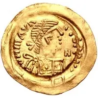 1 Tremissis In the name of Maurice Tiberius, Victory with full face, with N in field