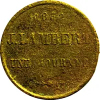 Token - Une journée 1852 J. Lambert
