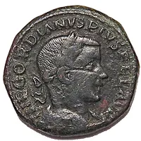 Sestertius - Gordianus III P M S COL VIM AN IIII, Viminacium