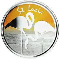 2 Dollars - Elizabeth II Pink Flamingos, Colourized