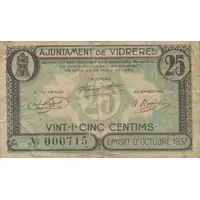 25 Céntimos Vidreres