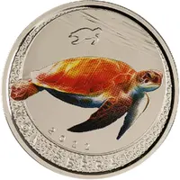2 Dollars - Elizabeth II Sea Turtle, Colored
