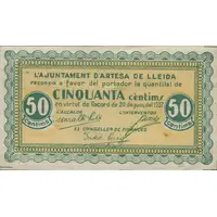 50 Céntimos Artesa de Lleida