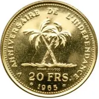 20 Francs 5th Anniversary of independence