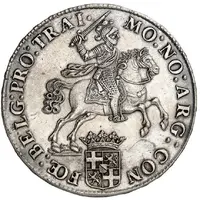 1 Ducaton `Zilveren Rijder` Date in cartouche, fivefold arms, lettered edge