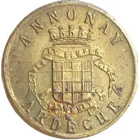5 Centimes - Union Commerciale Industrielle - Annonay [07] Brass