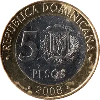 5 Pesos non-magnetic