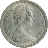 6 Pence / 5 Cents - Elizabeth II 2nd portrait