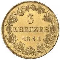 3 Kreuzers - Charles Gold Pattern