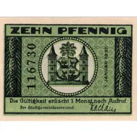 10 Pfennig green issue
