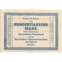100 000 Mark Bayerische Bauindustrie A.G.