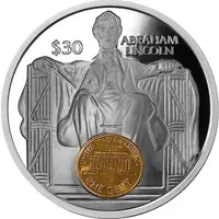 30 Dollars - Elizabeth II Lincoln Memorial, Silver Proof