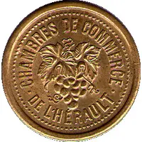 5 Centimes - Chambres de Commerce - Hérault [34] Brass