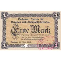 1 Mark Bochumer Verein für Bergbau und Gußstahlfabrikation
