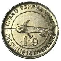 Token - 1¾ Shillings - Grand Bahama Club Freeport