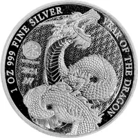 1 Ounce Silver - Bullionstar Year of the Dragon Asahi