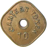 Canteen Token - 10 I.G. Mint, Bombay