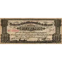 10 Pesos Gobierno Constitucionalista de Mexico