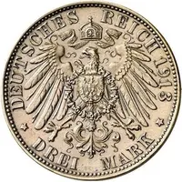 3 Mark - William II Declaration of war of Prussia against Napoleon - Copper pattern strike