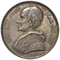 Medal - Leo XIII Restoration of Lateran Cloister