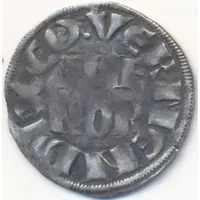 Denier parisis - Éléonore d'Alsace 2nd type : molette