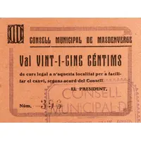 25 Céntimos Masdenverge