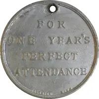 Medal - One Year School Attendance