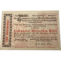100 000 000 000 Mark Hannoversche Maschinenbau-AG