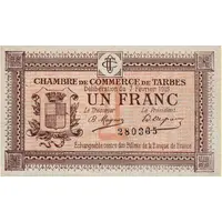 1 Franc - Chambre de Commerce de Tarbes 65