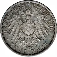 2 Marks - Charles Günther Silver Jubilee, thick rim