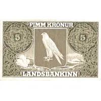 5 Krónur - Christian X Landssjóður Íslands