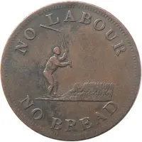 1/2 Penny - Perrins Bros speed the Plough - No labour, No bread