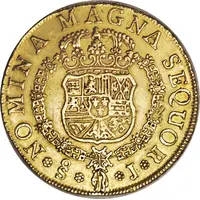 8 Escudos - Fernando VI first bust of Fernando VI, Regular Fleece