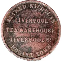 1/2 Penny - Alfred Nicholas Hobart, Tasmania