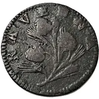 1 Quattrino - Benedict XIV Pine cone left