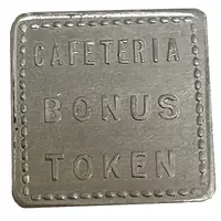 Territory of Hawaii Cafeteria Bonus Token