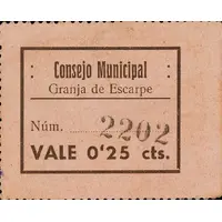 25 Céntimos La Granja d'Escarp