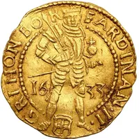 1 Ducat - Ferdinand II Five lines reverse