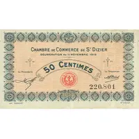 50 Centimes - Chambre de Commerce de St Dizier [52]