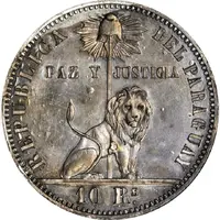 10 Reales White Metal Pattern